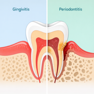 Gingivitis vs Periodontitis Stages of Gum Disease