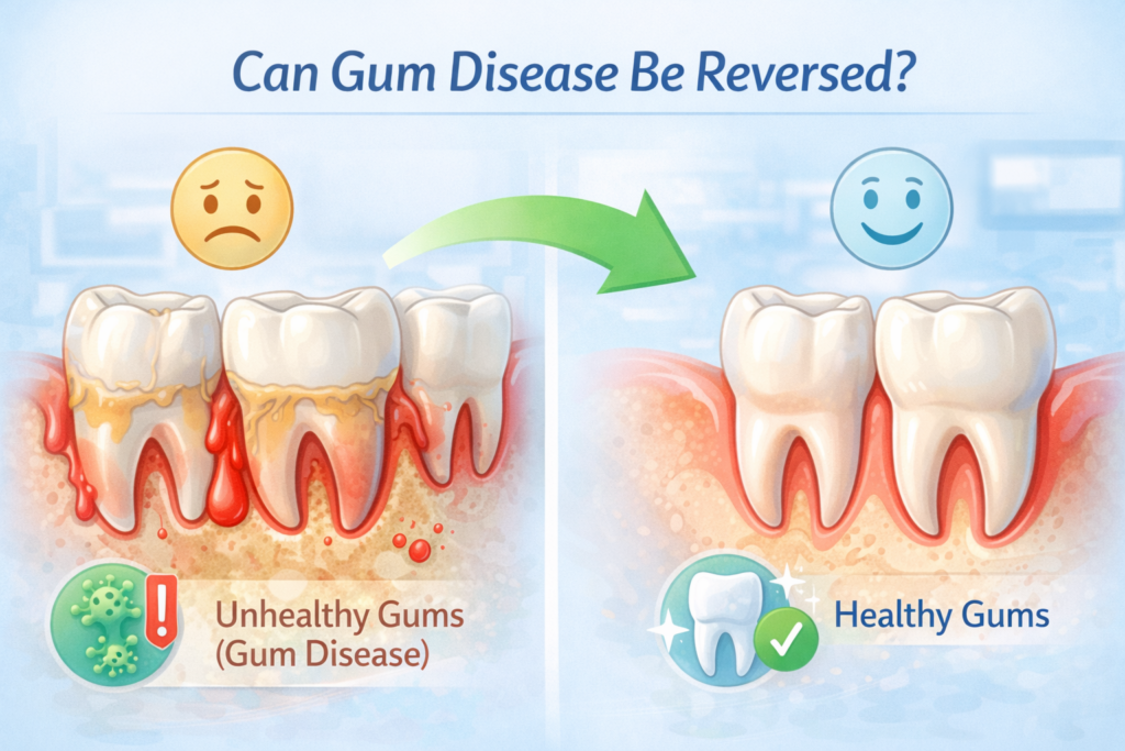 can gum disease be reversed infrographic