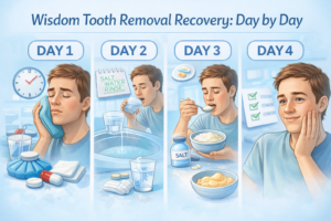 wisdom tooth removal recovery infographic