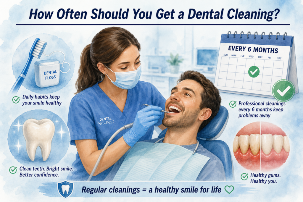 Featured image for dental cleaning frequency and what happens during the visit